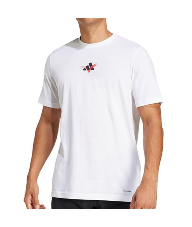 T-shirt adidas tennis Homme de Tns 3B G White