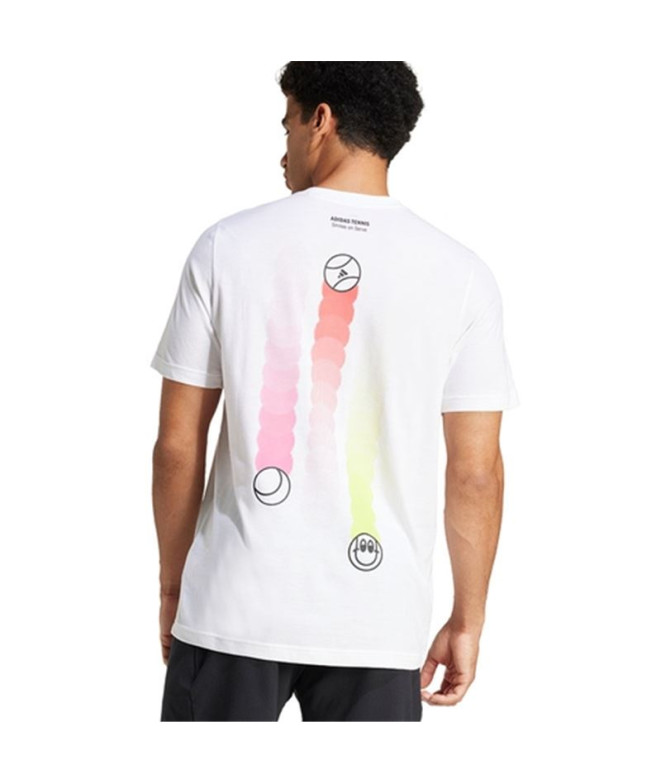 T-shirt adidas tennis Homme de Tns 3B G White