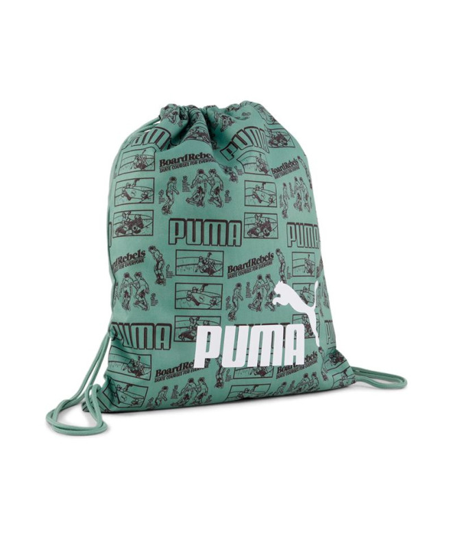 Bolsa Fitness de Puma Phase Aop Small,Green Moon , Menino