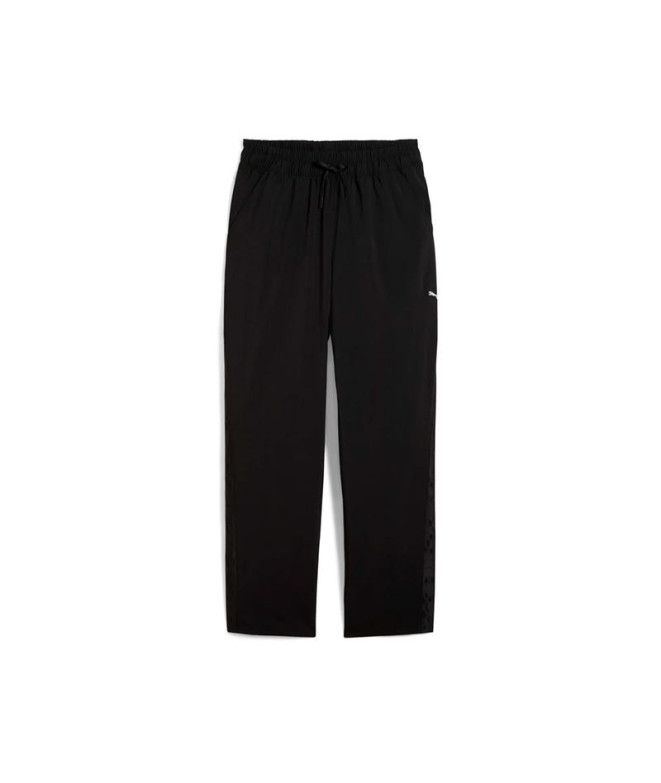 Calça Fitness de Puma Lace Woven Pant, Preto, Mulher