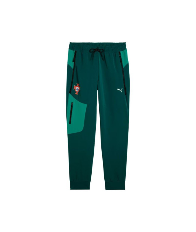 Calça Futebol de Puma Fpf tech Track P,Green Lagoon B, Homem