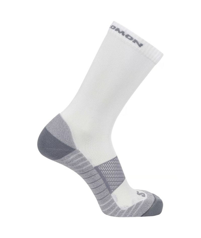 Calcetines de Trail Salomon Aero Crew White