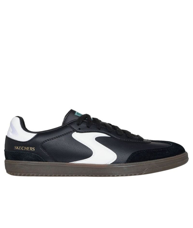 Zapatillas Skechers Hotshot - Pyke Hombre Black Duraleather/Suede^/White Trim
