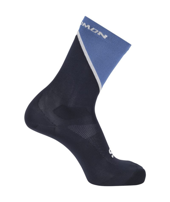 Calcetines de Trail Salomon Pulse Crew French Blue/Carbon