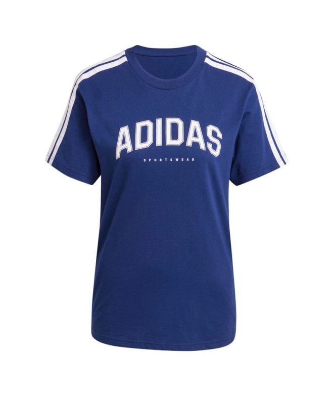 Camiseta adidas Mulher Sofás azul escuro