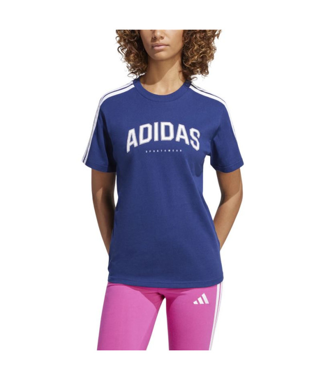 T-shirt adidas Femme Softs bleu foncé