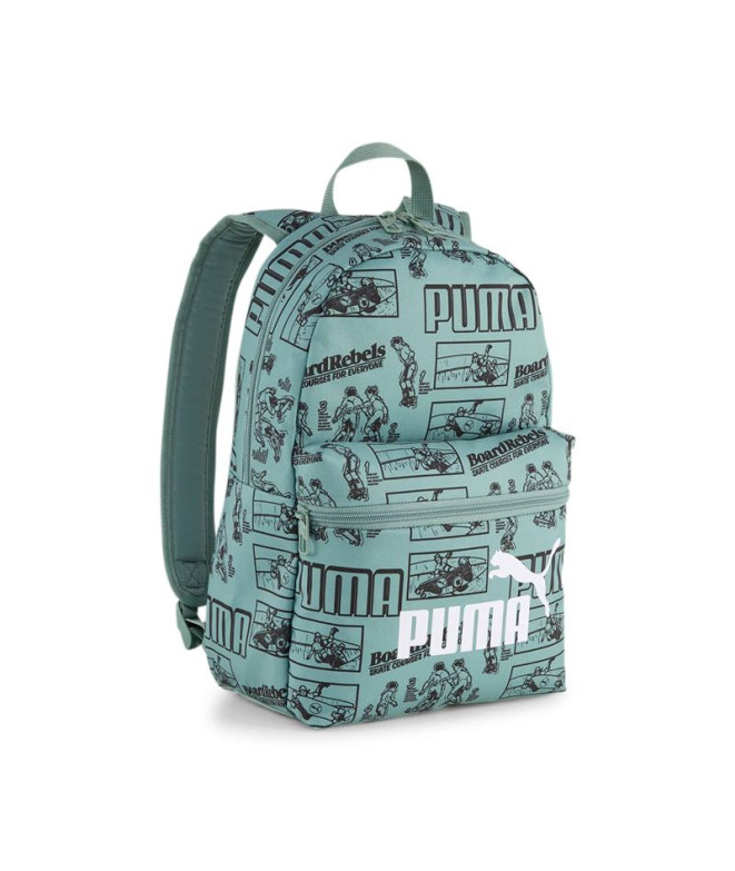 Mochila Puma Phase Aop Small,Green Moon , Niño