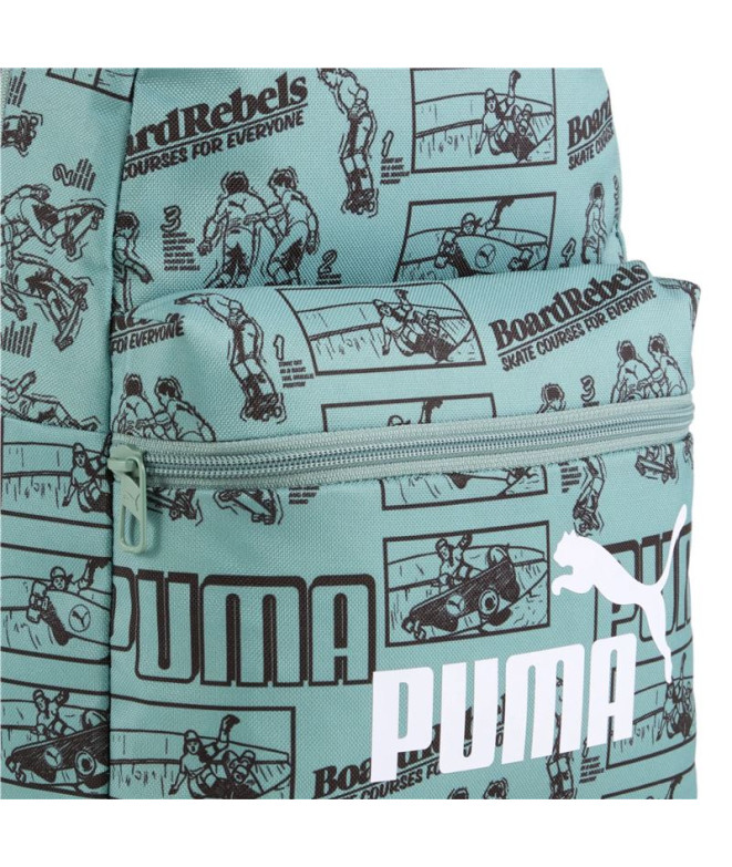 Mochila Puma Phase Aop Small,Green Moon , Niño