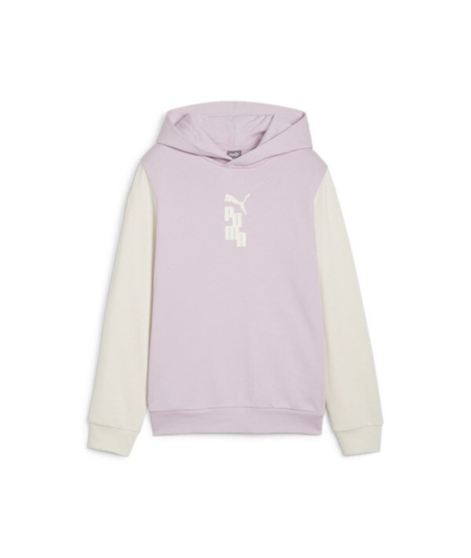 Sudadera Puma Ready Et Better Hoo Grape Mist Infantil Beige/Rosa
