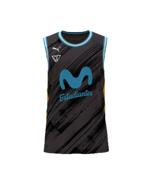 Camiseta Basquetebol Infantil por Puma Movistar Gamer Preto