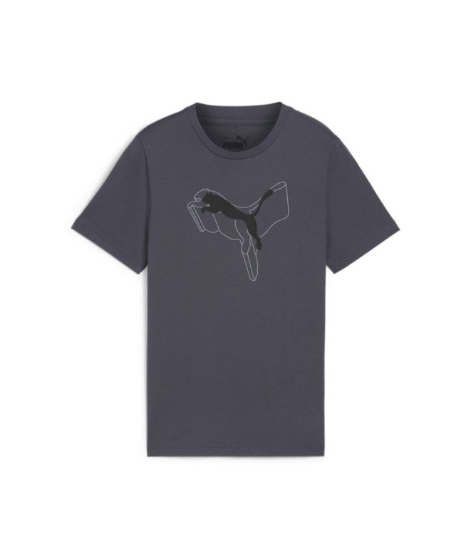 Camiseta de Puma Ess+ Logo Lab Graphic Niño Gris