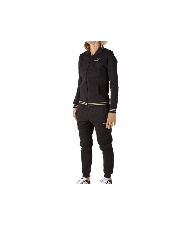 Survêtement Femme by Puma Ess+ Glitter Fz Suit Fl Black