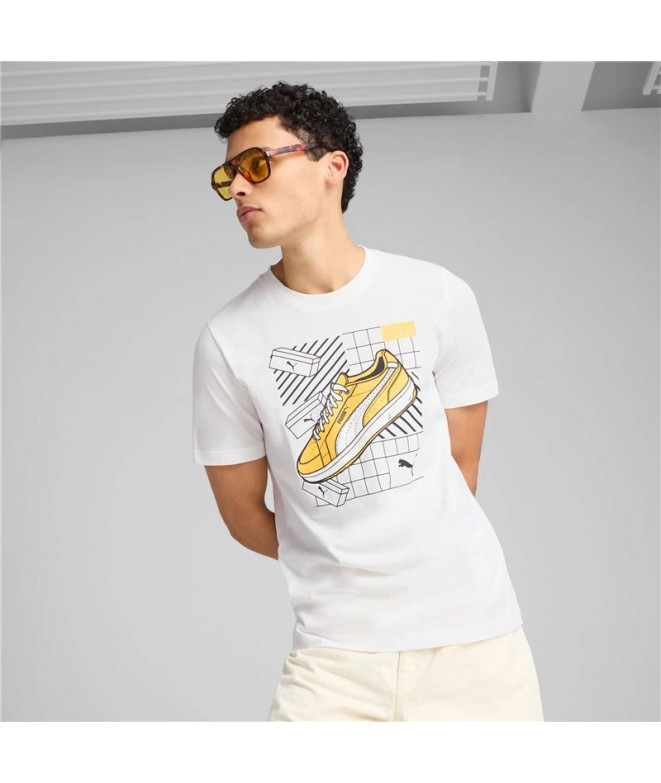 Camiseta Puma Graphics Sneaker Puma Branco, Homem