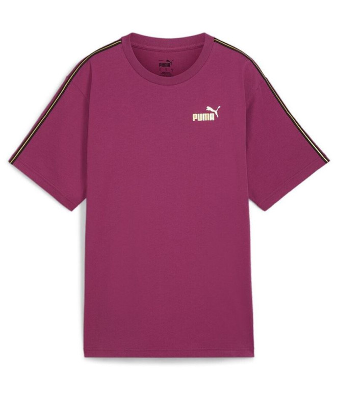 Camiseta de Puma Ess Tape Minimal Gold Mujer Magenta Gleam