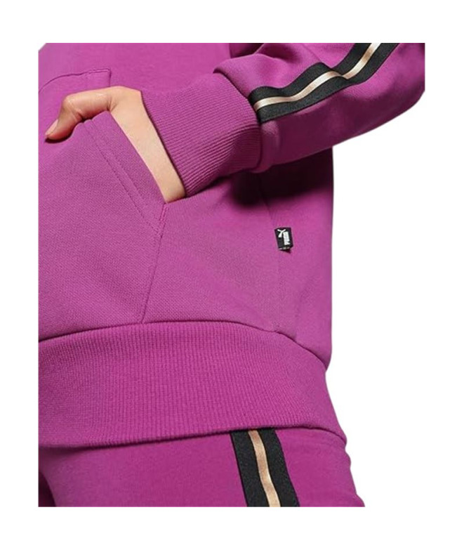 Moletom Mulher camisola com capuz Fl Magenta...