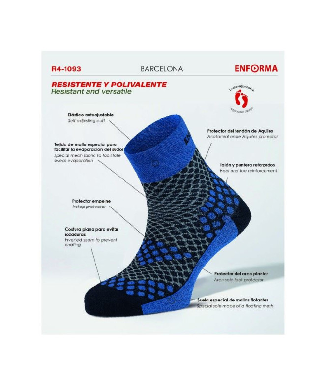 Chaussettes Enforma Barcelona Blue