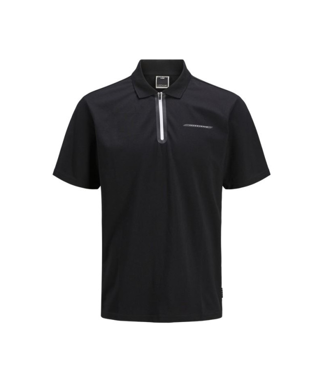 Polo Jack and Jones Jcofusion Pique Black Hombre