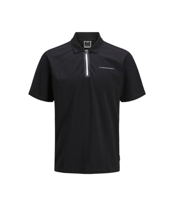 Polo Jack and Jones Jcofusion Pique Noir Homme