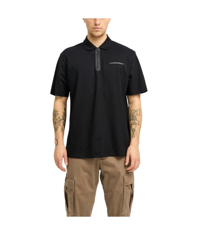 Polo Jack and Jones Jcofusion Pique Black Hombre