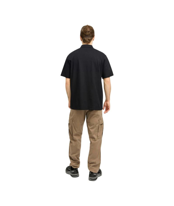 Polo Jack and Jones Jcofusion Pique Black Hombre