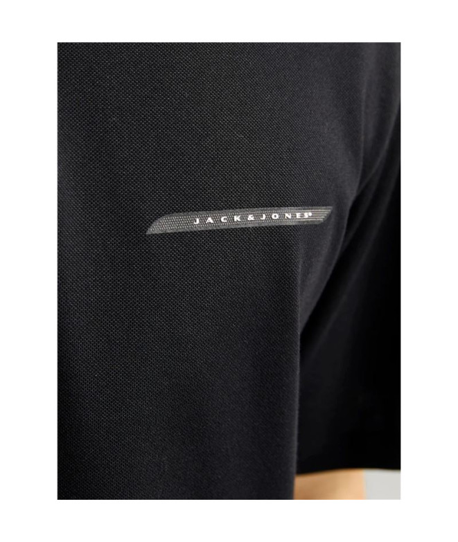 Polo Jack and Jones Jcofusion Pique Black Hombre