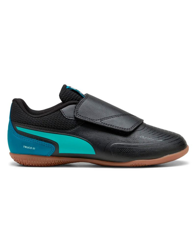 Sapatilhas de Futebol sala Puma Truco Iii V , Preto Aquático T, Menino