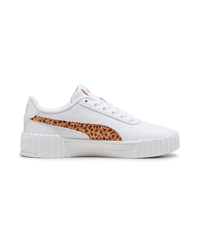 Sapatilhas Puma Carina 3.0 Animal , Branco Ligh, Menina