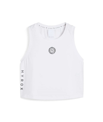 Camiseta Fitness de Puma W X Hyrox Cloud, Whi Mulher Camiseta Fitness de Puma W X Hyrox Cloud, Whi Mulher