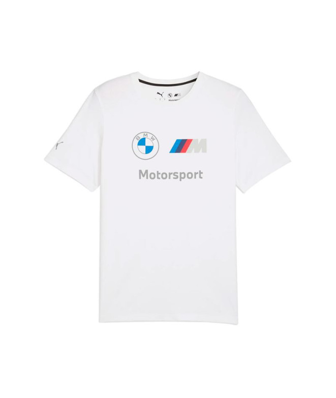 Camiseta Puma Bmw Essentials Logo, branco Homem