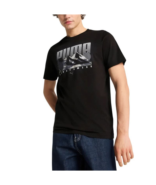 T-shirt Homme Puma Graphics Mountain Tee Noir