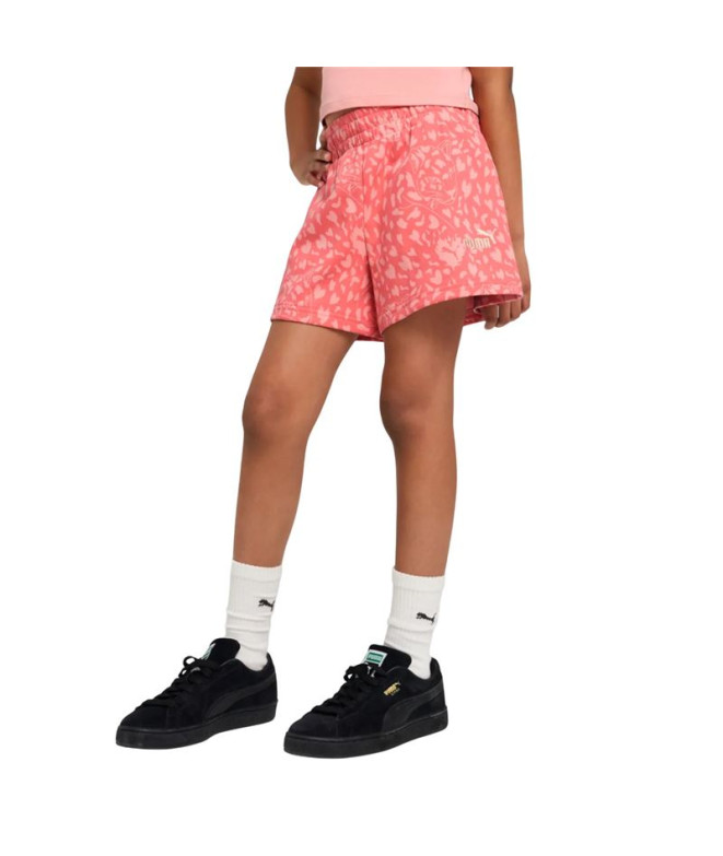 Pantalones Puma Flaming Love Aop Hig Niña Peach...