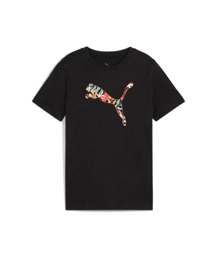 Camiseta Menina Puma Essentials Graphic II G Preto