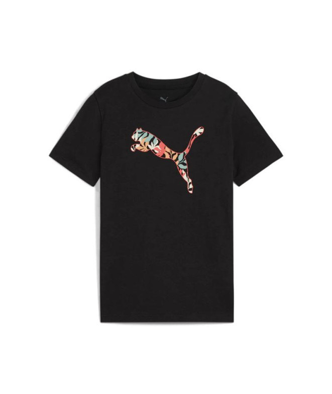 Camiseta Menina Puma Essentials Graphic II G Preto