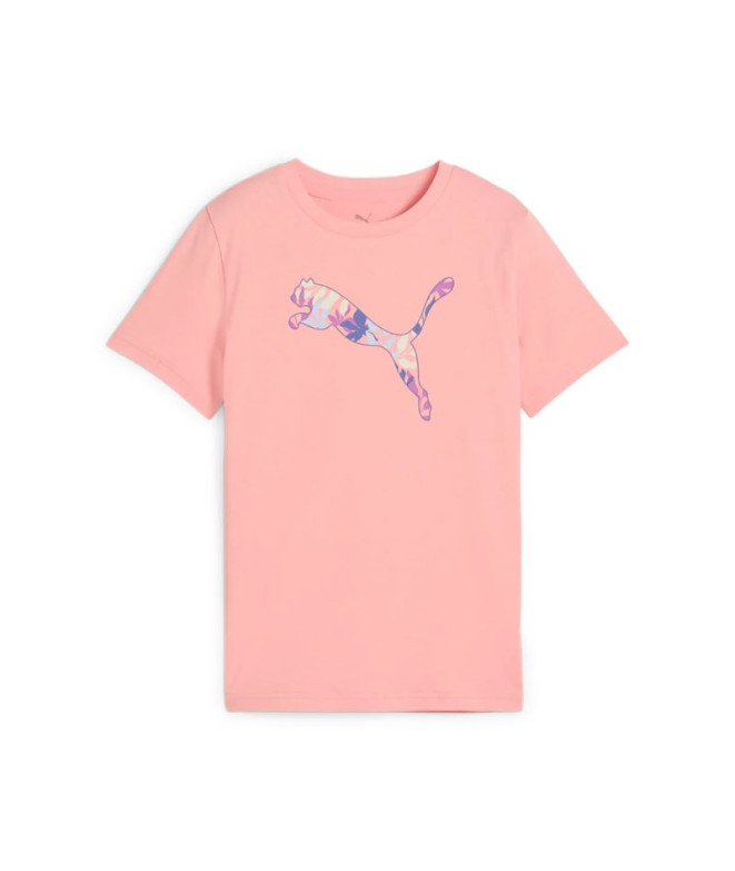 Camiseta Puma Essentials Graphic Ii G,Pink Fruit, Menina