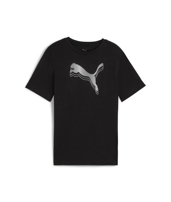 Camiseta Menina T-shirt metálica Puma Essentials G Preto