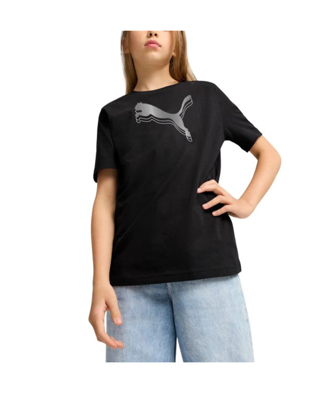 T-shirt Fille Puma Essentials Metallic Tee G Black