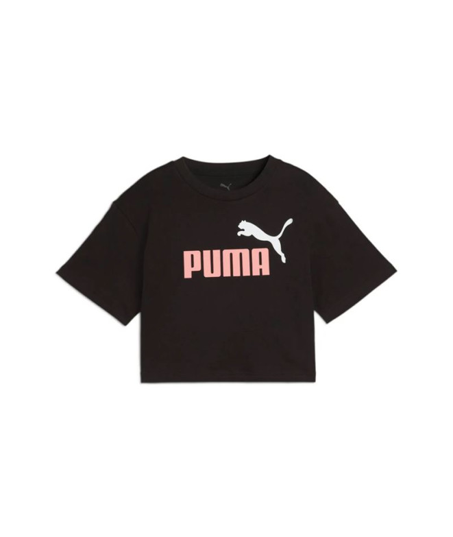 Camiseta Puma Essentials 2 Color No. 1 Logo? Short Length Tee G Niña Black
