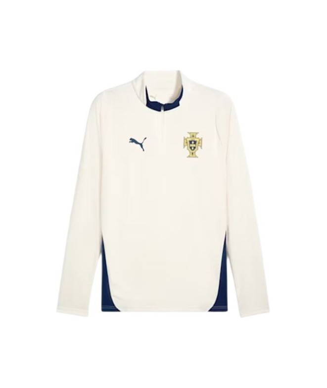 Sudadera de Fútbol Puma Fpf Training 1/4 Zip Top Hombre Sugared Almond/Persian Blue