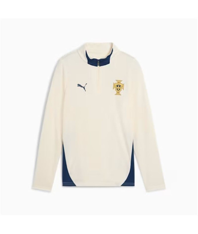 Moletom Futebol Top Infantil from Puma Fpf raining 1/4 Zip Sugared Almond/Persian Blue