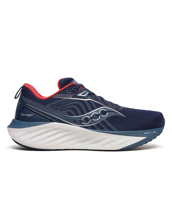 Chaussures Running Saucony de Triumph 22 - Navy/Dusk Homme