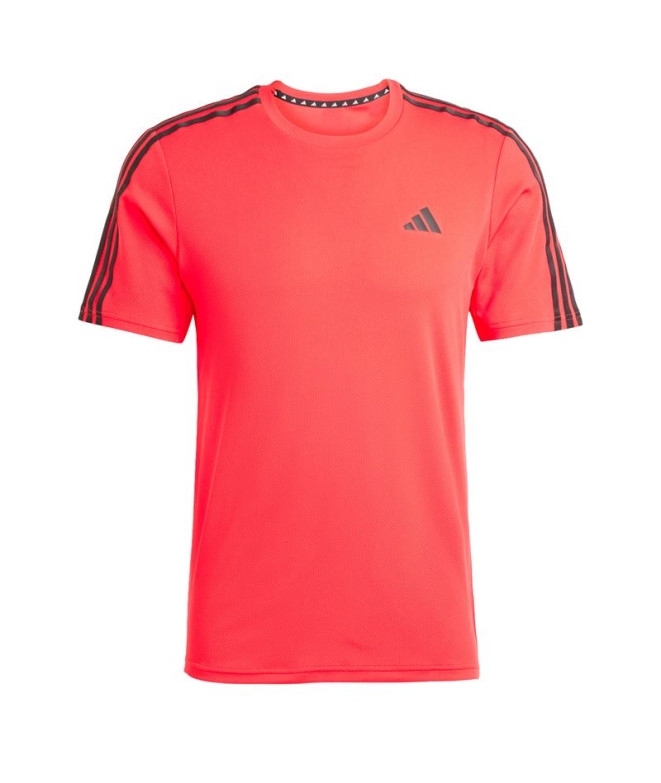 Camiseta de Fitness adidas Tr-Es Base 3Bandas Hombre Rubpur/Negro