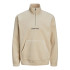 Sudadera Jack & Jones Jorvesterbro Fleece Quarter Zip Hombre Oatmeal