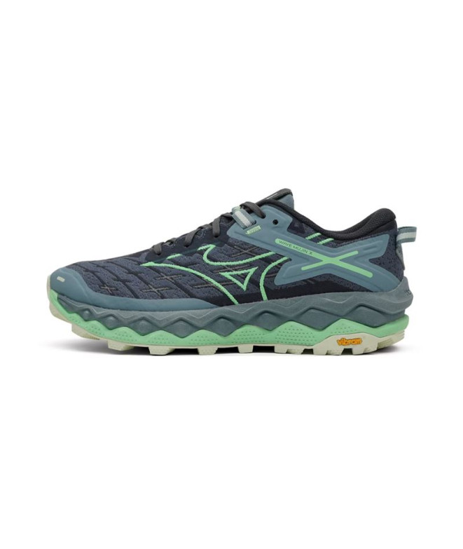 Sapatilhas Trail Mizuno Mulher por Wave Mujin 10 Azul Cinzento