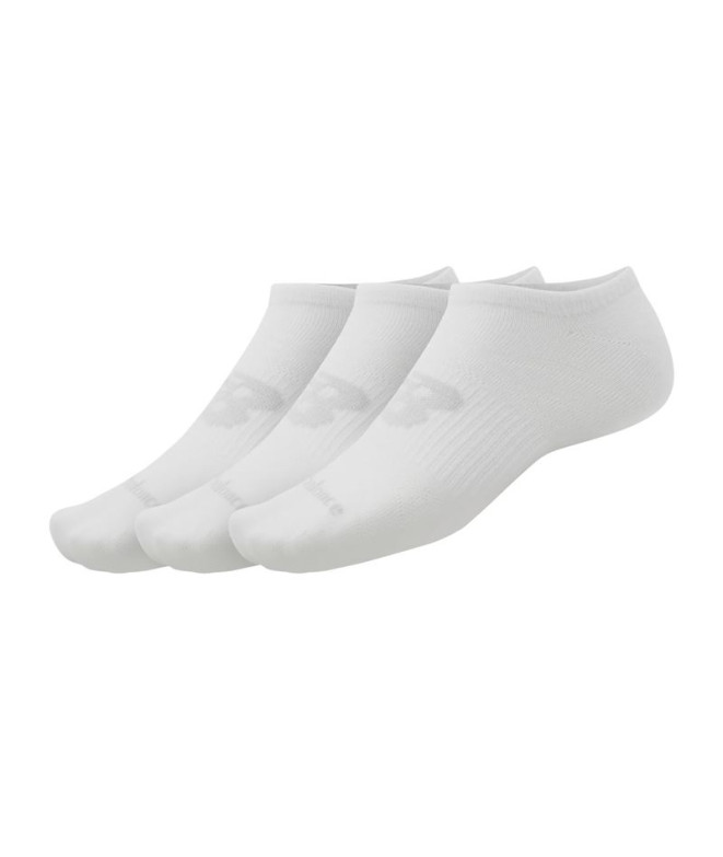 Chaussettes New Balance Pack Homme Tricot plat No Show 3 White Wt