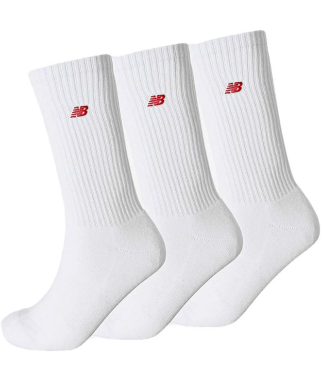 Calcetines New Balance NB Patch Logo Crew 3 Pairs White