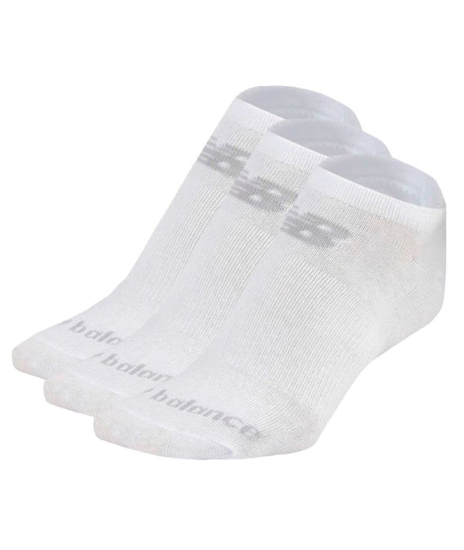 Chaussettes New Balance Performance Cotton Flat Knit No Show Socks White 3 Pack