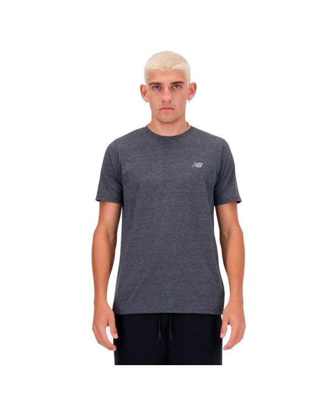 Camiseta New Balance Sport Essentials Heathertech Hombre Negro Heat