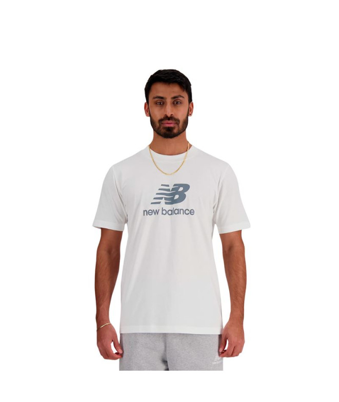 Camiseta New Balance Homem Sport Essentials Logo White Wt