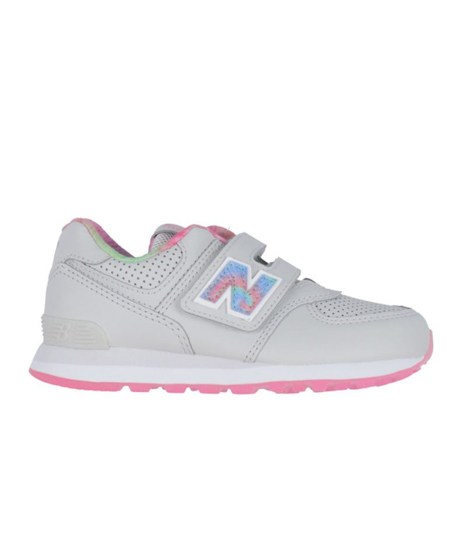 Chaussures New Balance 574 Hook & Loop Matière grise Enfant