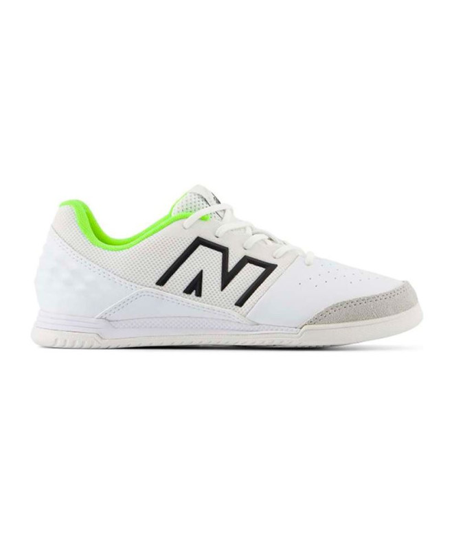 Chaussures de Football sala New Balance Audazo Command Junior IN V6 Blanc Enfant